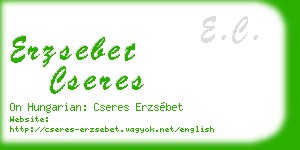erzsebet cseres business card