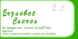 erzsebet cseres business card